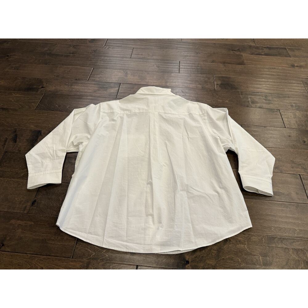 MOIA Womens White Box Shirt Button Up Long Sleeve One Size Shirt NWT NEW $158 - Picture 3 of 9